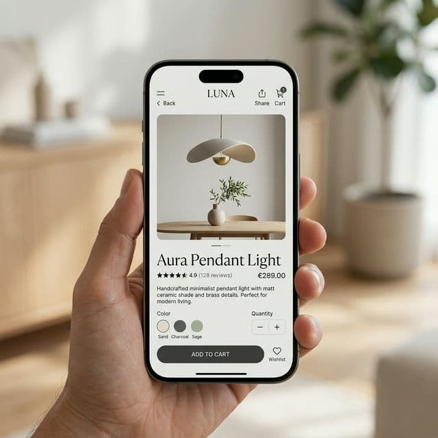 Experiência mobile com foco em design e conversão